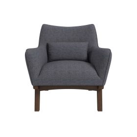 Brayden Mid Century Modern Sea Side Grey Linen Armchair