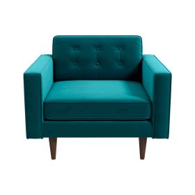 Casey Teal Velvet Lounge Chair