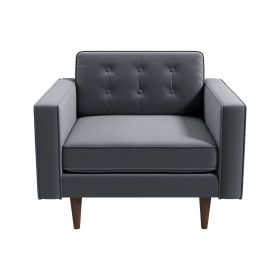 Casey  Grey Velvet Lounge Chair