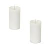 Simplux LED Pillar Candle w/Moving Flame (Set of 2)  3"D x 5"H