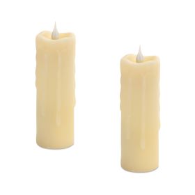 Simplux Votive w/Moving Flame (Set of 2) 2"Dx6"H