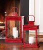 Lanterns (Set of 2) 20"H, 25"H Metal/Glass