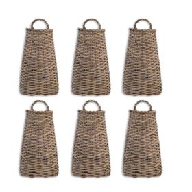 Wall Basket (Set of 6) 14"H Willow