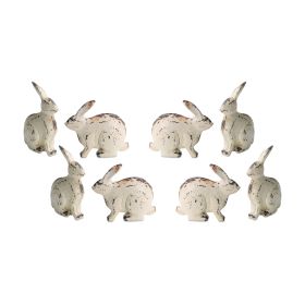 Rabbit (Set of 8) 5"H Resin