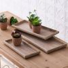 Tray (Set of 6) 12.5"L, 15.75"L, 19.25"L Wood