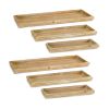 Tray (Set of 6) 12.5"L, 15.75"L, 19.25"L Wood