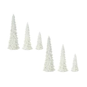 Tree (Set of 6) 5.75"H, 9"H, 11.5"H Resin