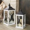 Merry Christmas Lantern (Set of 2) 17.5"H, 22.75"H Wood