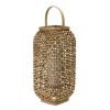 Lantern 20"H Wicker/Glass