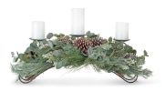 Pine and Eucalyptus Centerpiece 31"L x 11.5"H Plastic/Polyester (Fits 3" Candles)