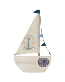 Sailboat 10"L x 16.5"H Wood