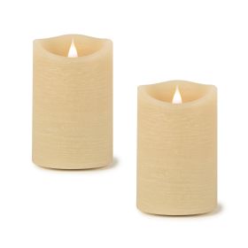 Simplux LED Designer Candle with remote (Set of 2)  4 and 8 Hr Timer 3.5" x 5.5"H Wax/Plastic