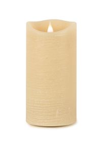 Simplux LED Designer Candle with remote - 4 and 8 Hr Timer 3.5"D, 7.75"H Wax/Plastic (Requires 2 C Batteries, Not Included)