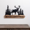 Merry Christmas Sign (Set of 2) 18"L x 11"H Metal/Wood