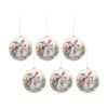 Snowman Disc Ornament (Set of 6) 5.5"H Glass