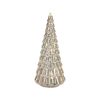 LED Tree (Set of 4) 6.5"H, 7.75"H, 10"H, 12"H Glass 6 Hr Timer  2 AA Batteries Not Included