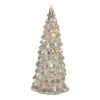 LED Tree (Set of 4) 6.5"H, 7.75"H, 10"H, 12"H Glass 6 Hr Timer  2 AA Batteries Not Included