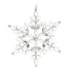 Snowflake Ornament (Set of 12) 6.25"H, 7"H Plastic/Iron