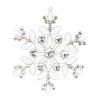 Snowflake Ornament (Set of 12) 6.25"H, 7"H Plastic/Iron