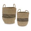 Basket (Set of 2) 13"D x 14"H, 13.5"D x 15"H Seagrass