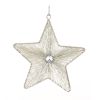 Star Ornament (Set of 12) 4"H, 5.75"H Iron/Glass Bead