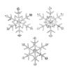 Snowflake Candle Pin (Set of 6) 2" Iron/Glass