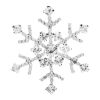 Snowflake Candle Pin (Set of 6) 2" Iron/Glass