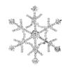 Snowflake Candle Pin (Set of 6) 2" Iron/Glass