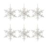 Snowflake Ornament (Set of 6) 17.5"H Wood