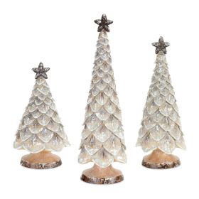 Tree (Set of 3) 11"H, 14"H, 17.75"H Resin