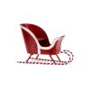 Sleigh (Set of 2) 19.5"L x 8"W x 12"H, 25.5"L x 10.5"W x 17.5"H Metal