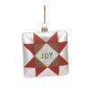 Peace and Joy Ornament (Set of 12) 4.5"H Glass