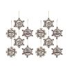 Snowflake Ornament (Set of 12) 4.25"H, 4.5"H, 5"H Plastic