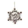 Snowflake Ornament (Set of 12) 4.25"H, 4.5"H, 5"H Plastic