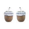 Acorn Box (Set of 2) 4"D x 6.5"H Resin