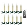 FIA Flame Candle Clip/Suction Cup/Holder (Set of 10) w/Remote 4"H Plastic 1 AAA Battery Not Included 6 Hr Timer