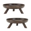 Bowl w/Legs (Set of 2) 7.75"D x 3"H Metal