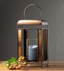 Lantern 7.25"L x 13.5"H Metal/Glass