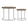 Accent Table (Set of 2) 16"L x 8.75"W x 17.75"H, 24"L x 12"W x 20.75"H Iron