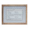 Framed Recipe Card (Set of 4) 13.5"L x 10.25"H MDF/Wood