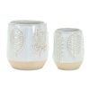 Container (Set of 2) 4.75"D x 4.25"H, 5.5"D x 5"H Porcelain