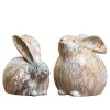 Rabbit (Set of 2) 6"H Resin