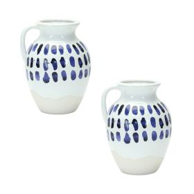 Pitcher (Set of 2) 6"D x 8"H Ceramic