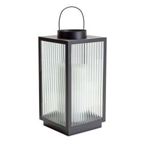 Lantern 6.75"L x 13.75"H Iron/Glass