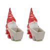 Gnome w/Wheel Barrow (Set of 2) 6.75"L x 15.5"H Resin