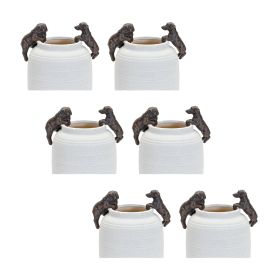 Dog Pot Hanger (Set of 6) 3.5"H Resin