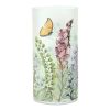 Foxglove and Butterfly Candle Holder (Set of 6) 4"D x 8"H Glass