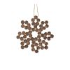 Snowflake Ornament (Set of 12) 4.75"D, 6.75"D Wood