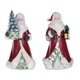 Santa (Set of 2) 13.5"H Resin