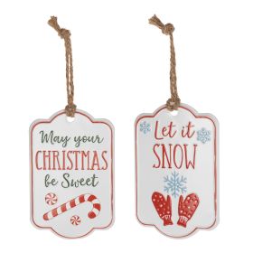 Tag Ornament (Set of 12) 5.5"L x 8.5"H Iron